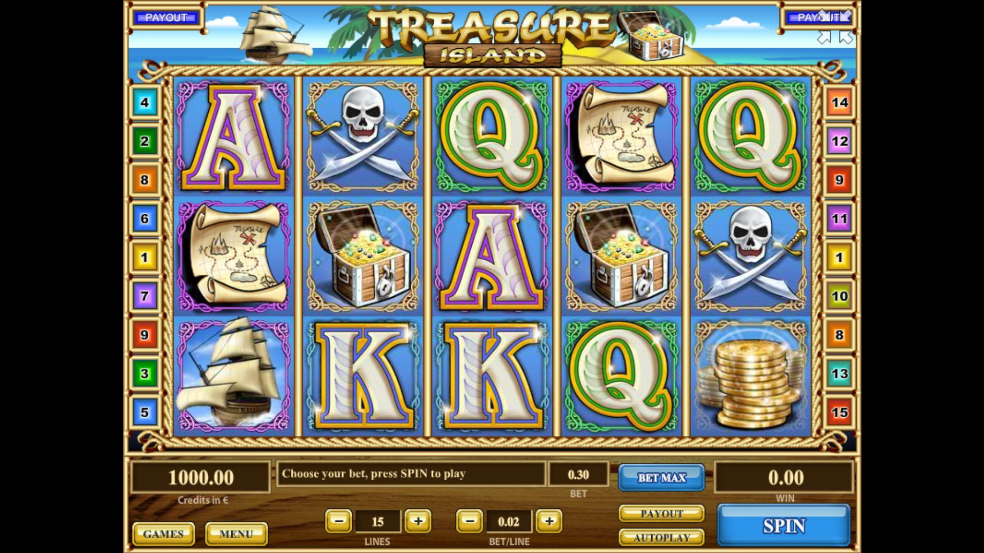 Free slot play treasure island