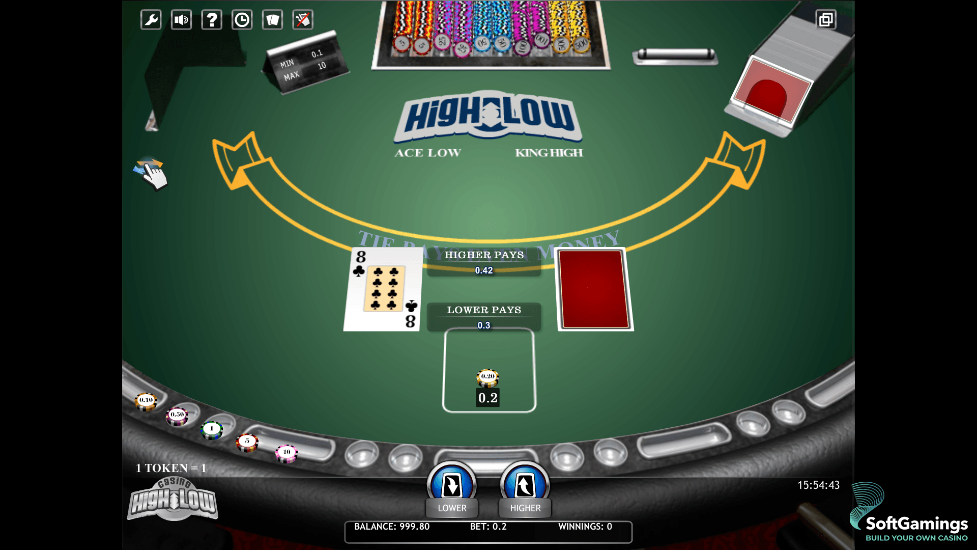 High to low poker hands